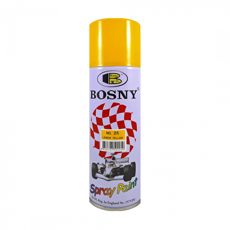 400 Ml Lemon Yellow Color Spray Paint Bosny Brand 1 Dozen 12 Pcs
