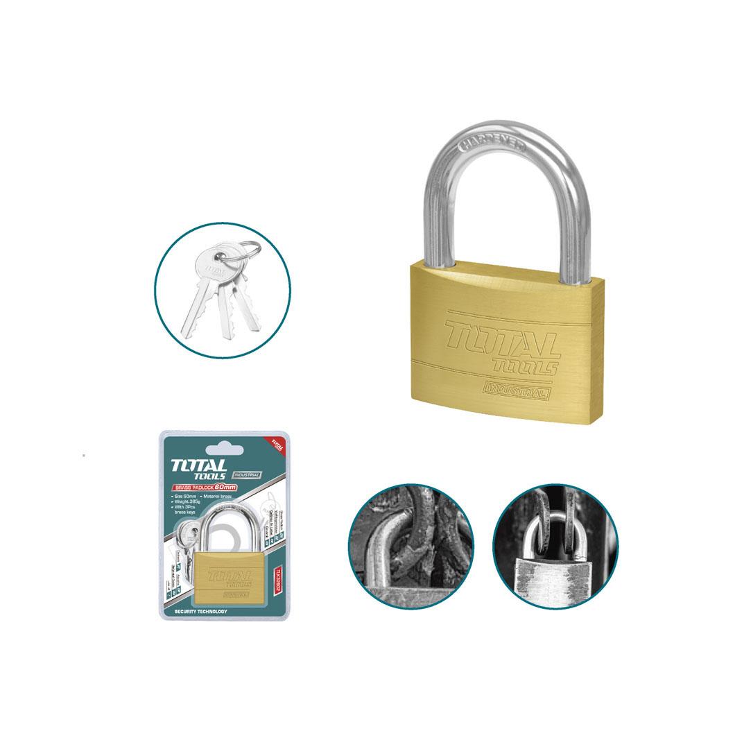 Heavy duty brass padlock TOTAL 60MM TLK32602