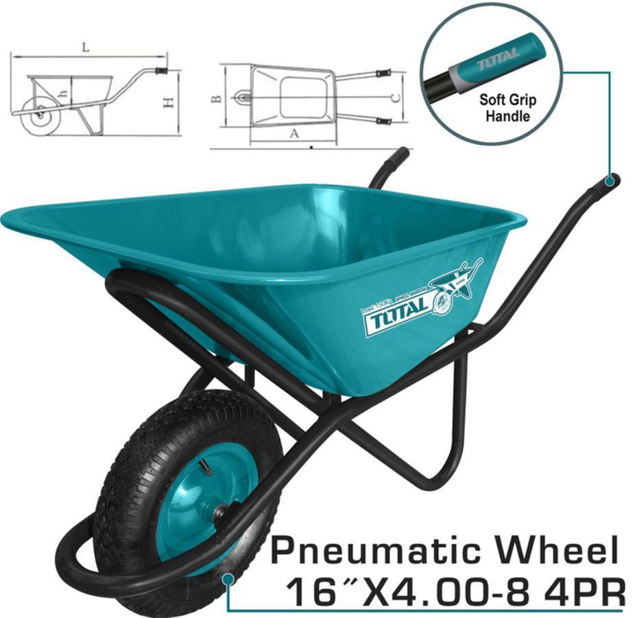 Wheel Barrow 120KG 60L TOTAL THTWB380008